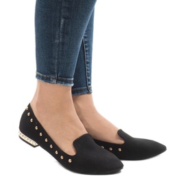 Mocassins ballerines noirs ZHC-980 le noir 2