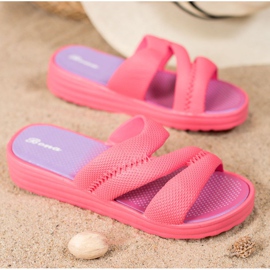 Bona Chaussons roses confortables 1