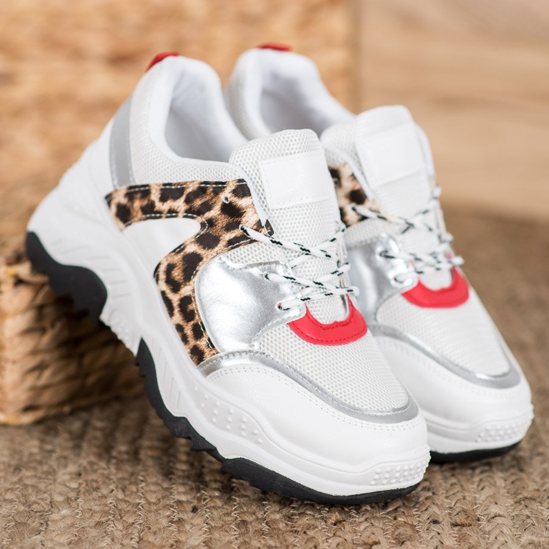 SHELOVET Baskets lacées à la mode blanche 1