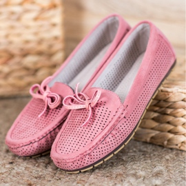 Kylie Mocassins confortables avec un nœud rose 1