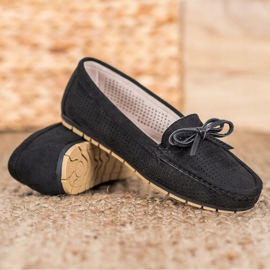 Kylie Mocassins confortables avec un nœud le noir 2