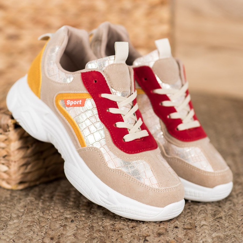 SHELOVET Baskets de sport en daim multicolore 1