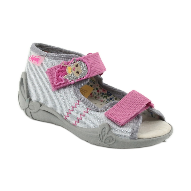 Chaussures enfant Befado jaune 342P012 rose gris 2