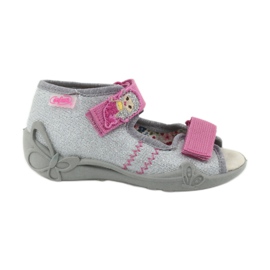 Chaussures enfant Befado jaune 342P012 rose gris 1