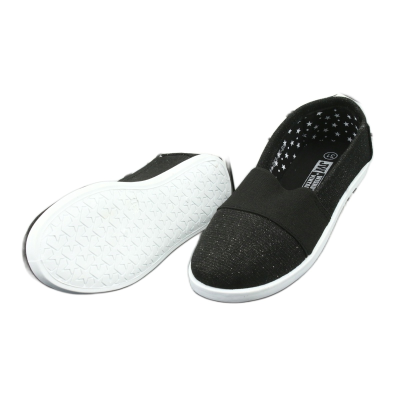 Wishot Sneakers noirs et bâclés brillants des filles 44-053 le noir 4 Wishot Sneakers noirs et bâclés brillants des filles 44-053 le noir 4