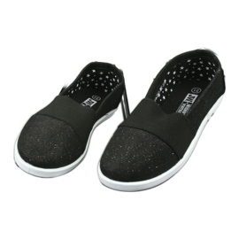 Wishot Sneakers noirs et bâclés brillants des filles 44-053 2