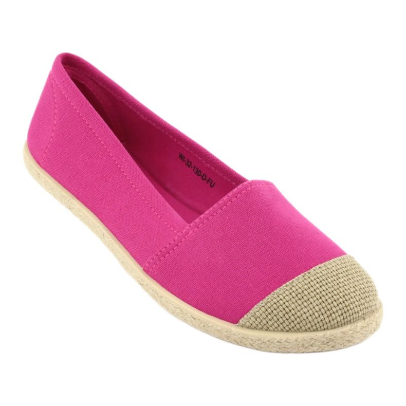 Wishot 32-130 ballerines espadrilles rose 1