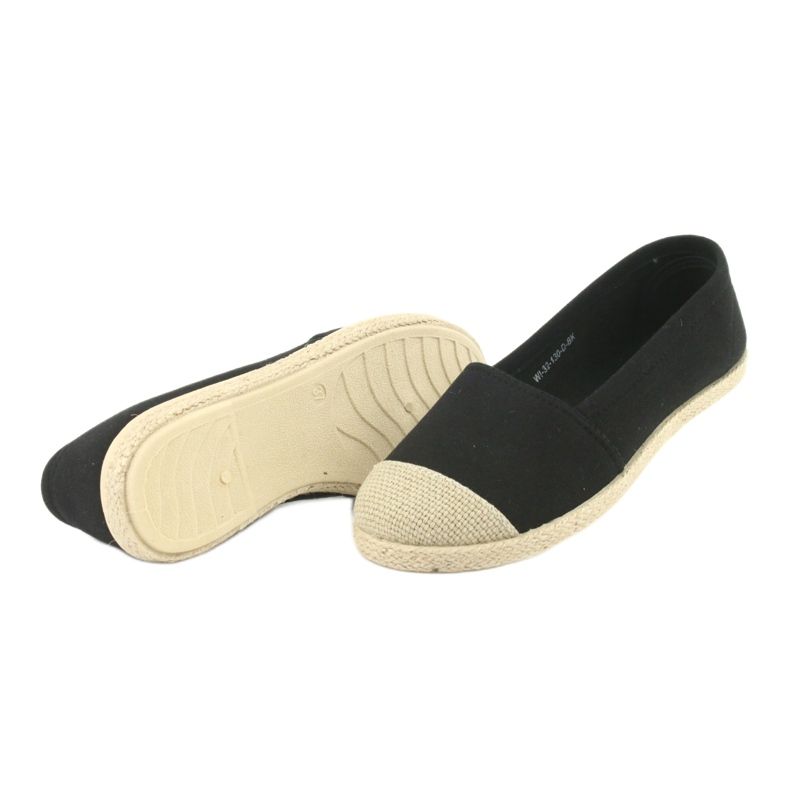 Wishot 32-130 ballerines espadrilles le noir 4