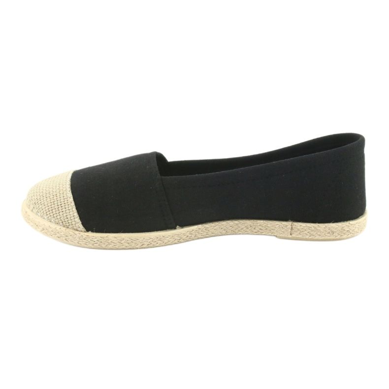 Wishot 32-130 ballerines espadrilles le noir 2