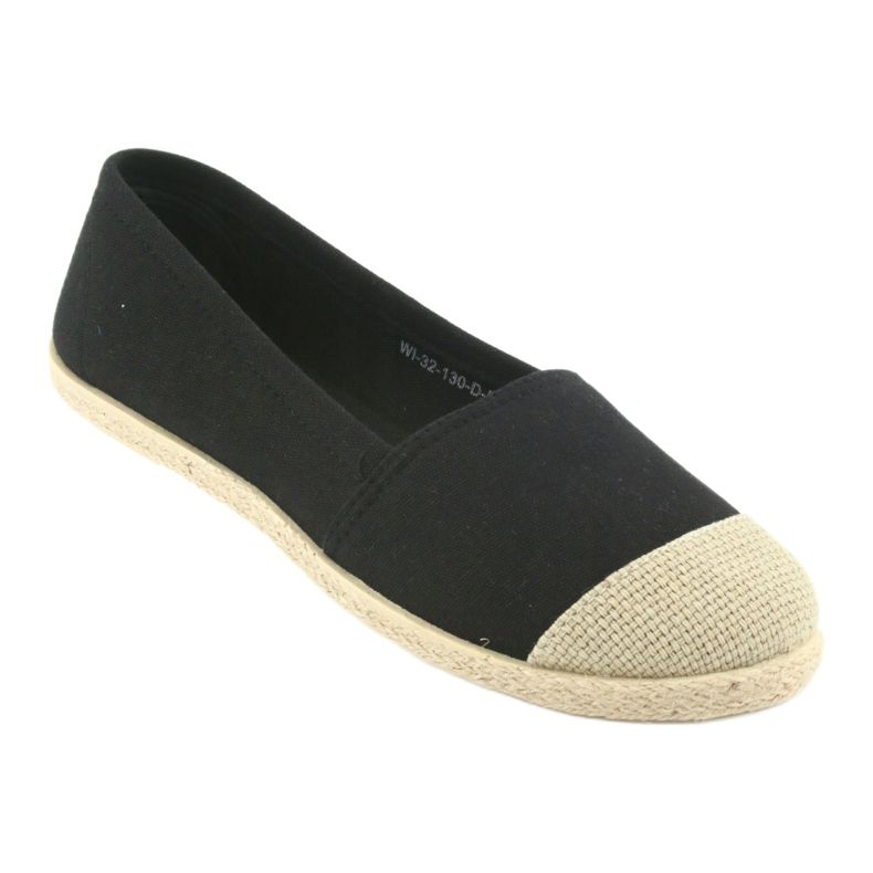 Wishot 32-130 ballerines espadrilles le noir 1
