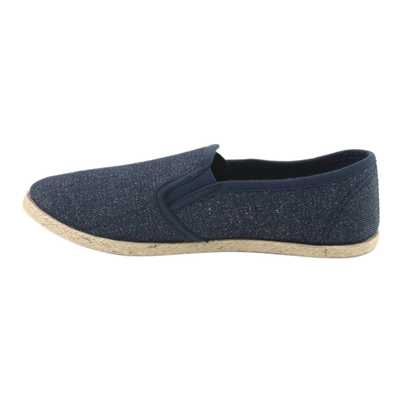 Wishot Espadrilles femme à paillettes 32-187 bleu marine 2