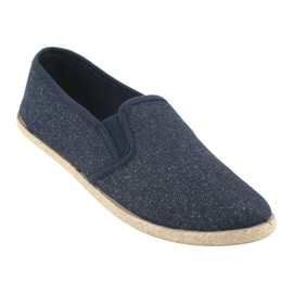 Wishot Espadrilles femme à paillettes 32-187 bleu marine 1