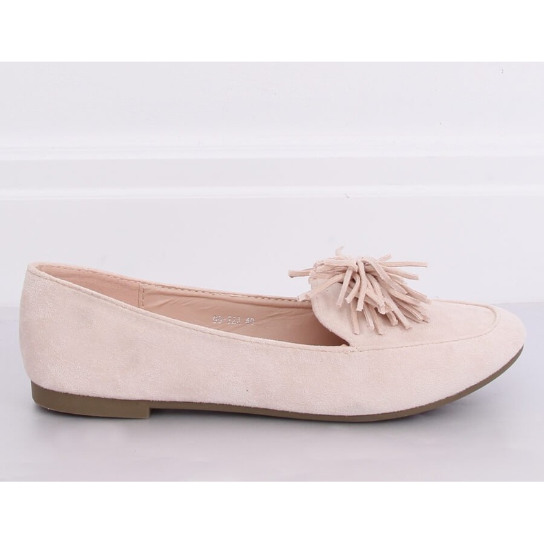 Mocassins femme beige et rose 99-72A Beige 1