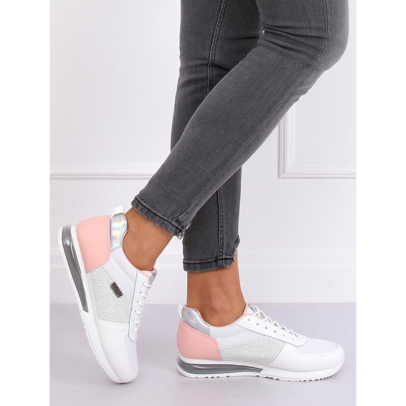 Chaussures de sport pour femmes blanches et roses C013 Blanco 2