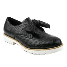 Chaussures à enfiler noires avec un nœud RS-WED2 le noir 1