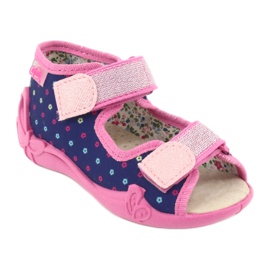 Chaussures enfant Befado jaune 342P007 bleu marine bleu rose 1