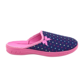 Chaussures enfants colorées Befado 707Y408 bleu marine rose 1