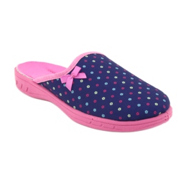 Chaussures enfants colorées Befado 707Y408 bleu marine rose 2
