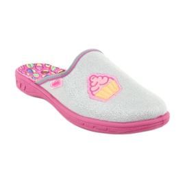 Chaussures enfants colorées Befado 707Y407 rose gris jaune 2