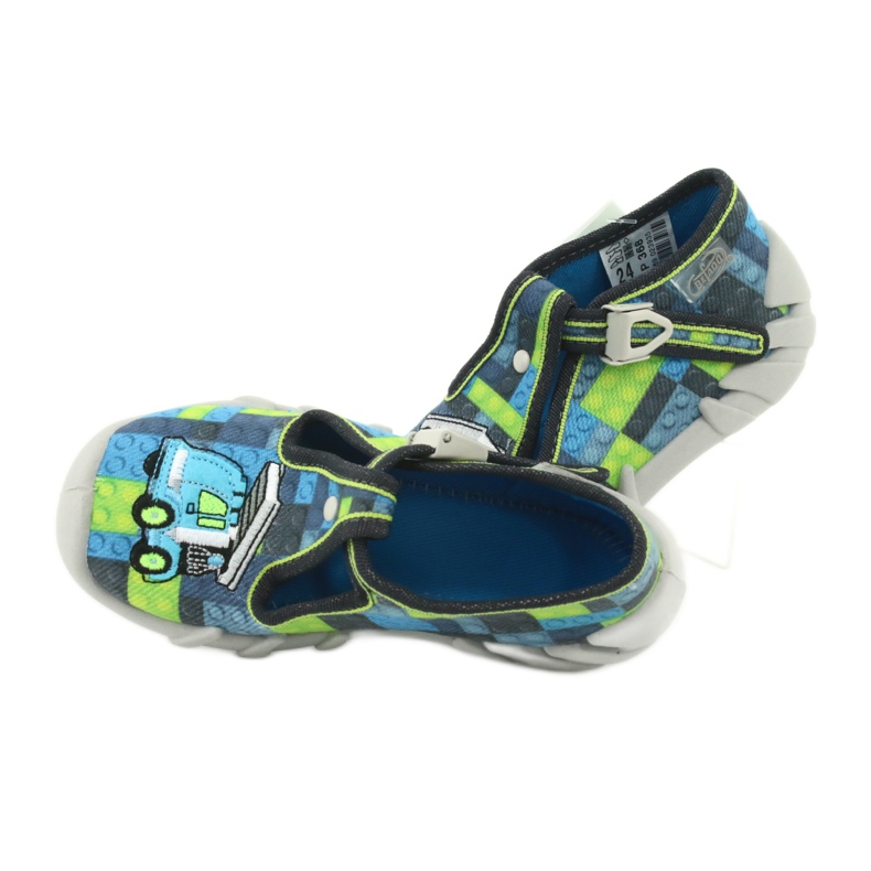 Chaussures enfant Befado 110P368 bleu gris vert 5
