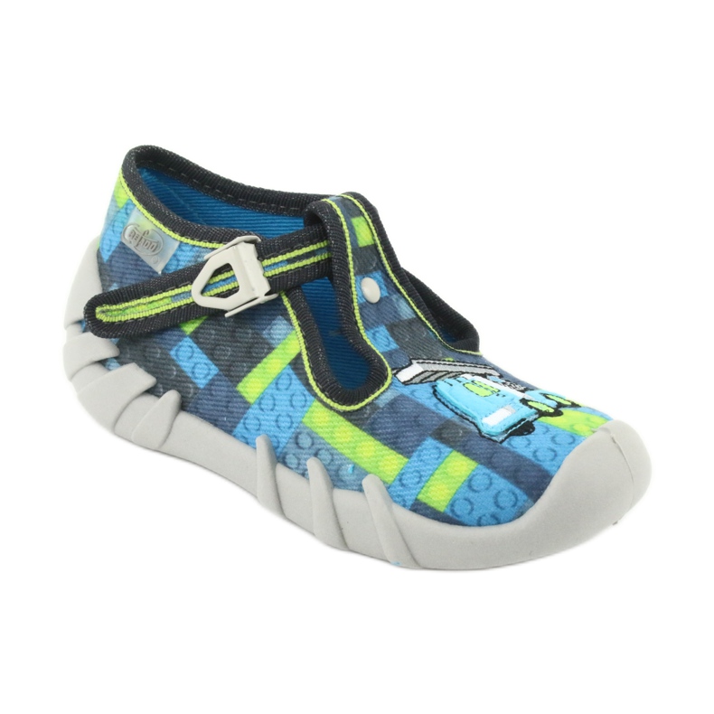 Chaussures enfant Befado 110P368 bleu gris vert 1