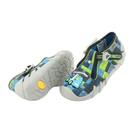Chaussures enfant Befado 110P368 bleu gris vert 4