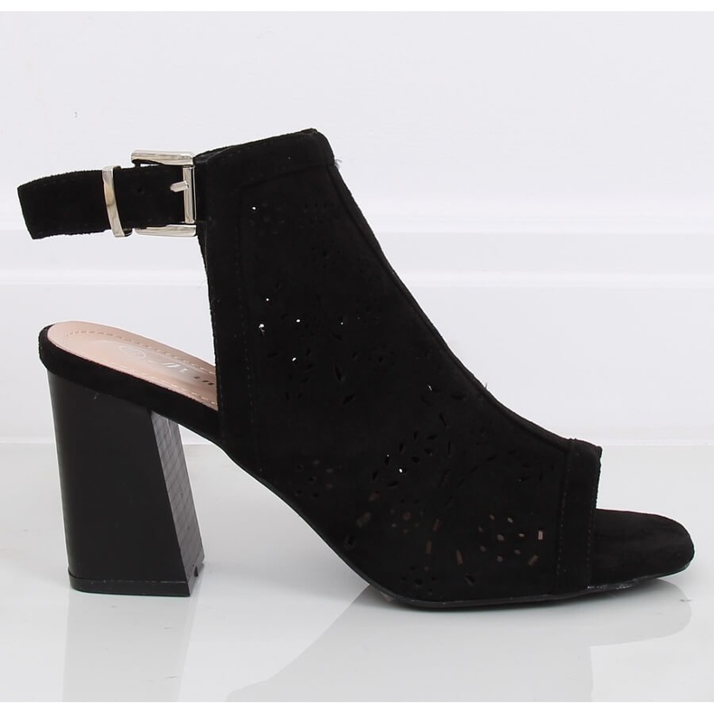 Escarpins à bout ouvert noirs 3015 Noir 2