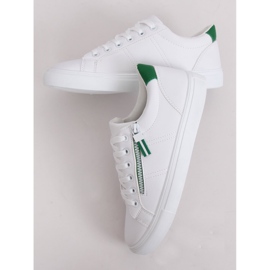 Baskets femme BY-231 BLANC / VERT blanche 3