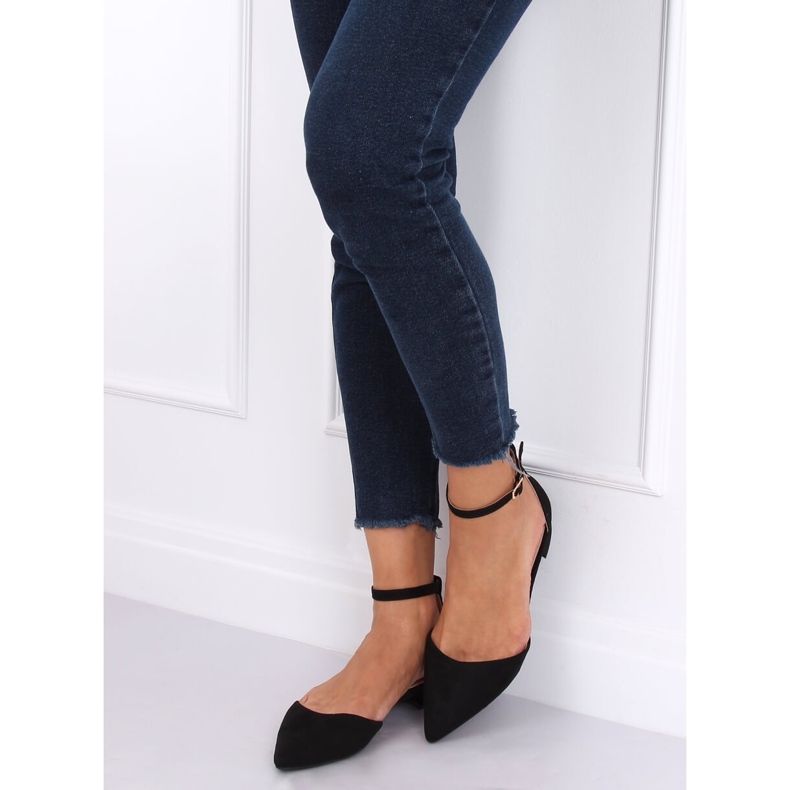 Noir MM-795 Ballerines noires coupées le noir 1 Noir MM-795 Ballerines noires coupées le noir 1