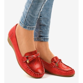 Chaussures compensées rouges mates BO-303 2