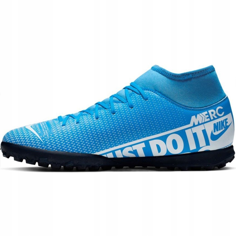 Nike Mercurial Superfly 7 Club M Tf AT7980 414 chaussures de football multicolore bleu 2