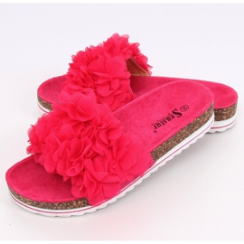 Flower power fuchsia BG47P Chaussons fuchsia rose 4