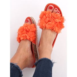 Flower power orange BG47P Chaussons orange 2