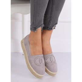 Espadrilles grises pour femmes T341P Gris 2