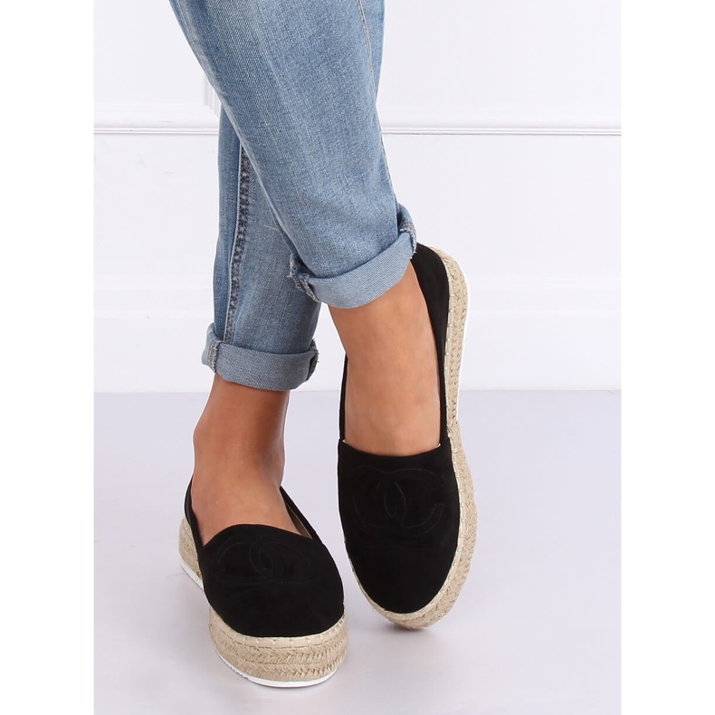 Espadrilles femme noires T341P Noir le noir 1