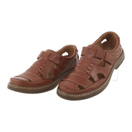 Chaussures d'été avec Velcro, Naszbut 968, marron brun 3