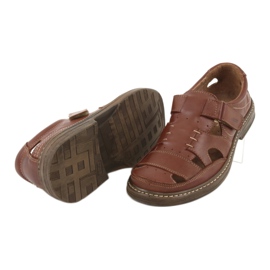 Chaussures d'été avec Velcro, Naszbut 968, marron brun 4 Chaussures d'été avec Velcro, Naszbut 968, marron brun 4