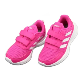 Chaussures Adidas Tensaur Run Jr EG4145 blanche rose 3