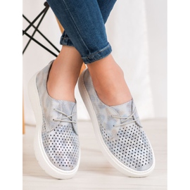 Goodin Chaussures en cuir léger gris 2 Goodin Chaussures en cuir léger gris 2