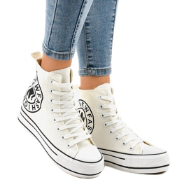 Baskets compensées blanches W08 2