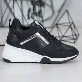 SHELOVET Espadrilles de coin noir 2