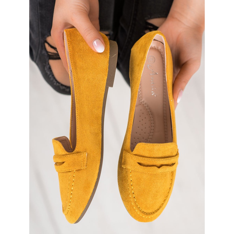 Anesia Paris Ballerines élégantes jaune 1