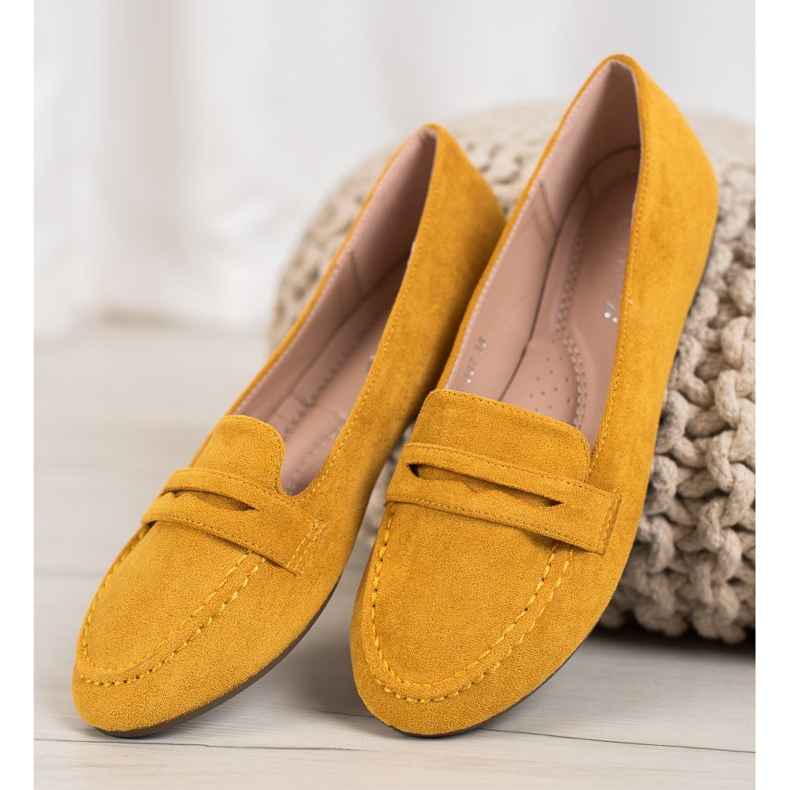 Anesia Paris Ballerines élégantes jaune 2