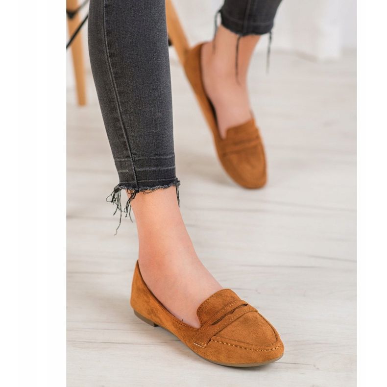 Anesia Paris Ballerines élégantes brun 1