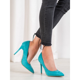 R'S Talons en daim bleu 2