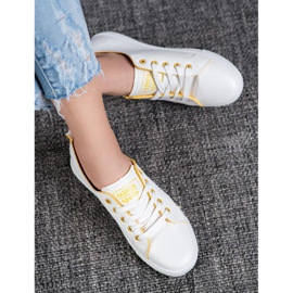 Ideal Shoes Chaussures de sport à la mode blanc 1