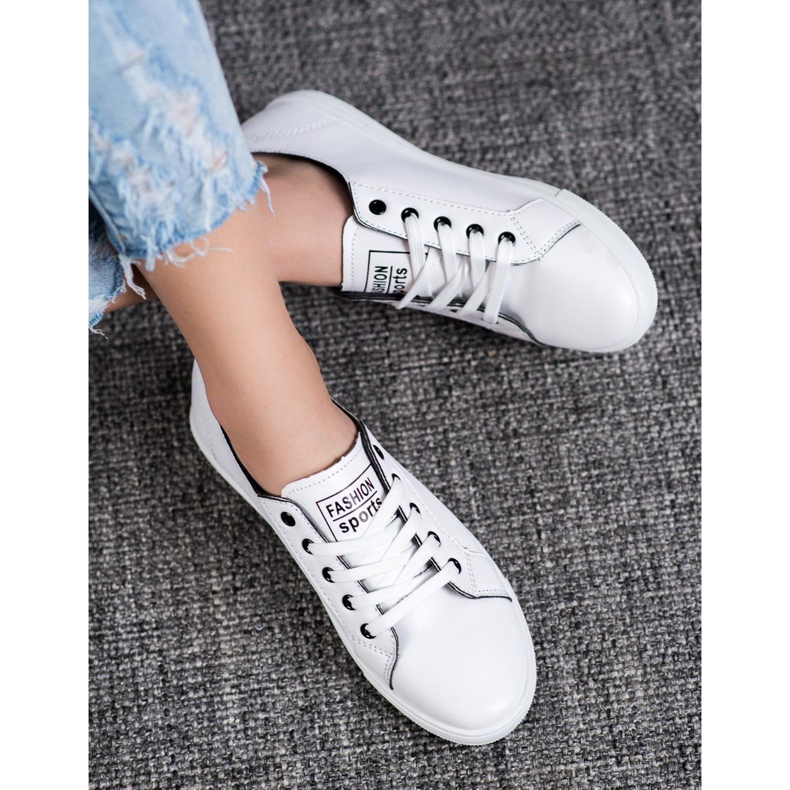 Ideal Shoes Chaussures de sport à la mode blanc 1
