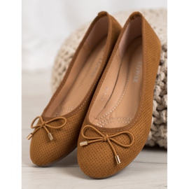 Clowse Ballerine Avec Noeud brun 1