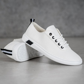 Bestelle Baskets en cuir écologique blanc 1