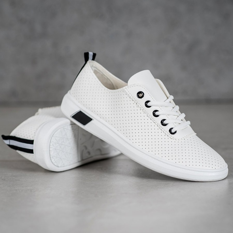 Bestelle Baskets en cuir écologique blanc 1